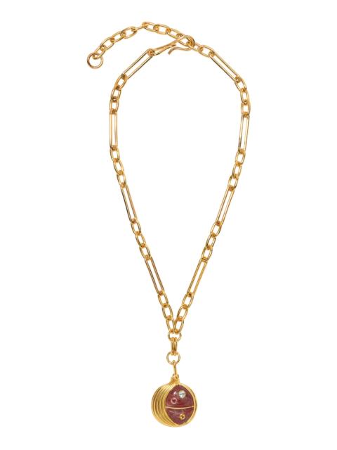 LIZZIE FORTUNATO Pomegranate Pendant Necklace gold