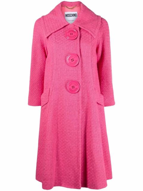 Moschino single-breasted tweed coat