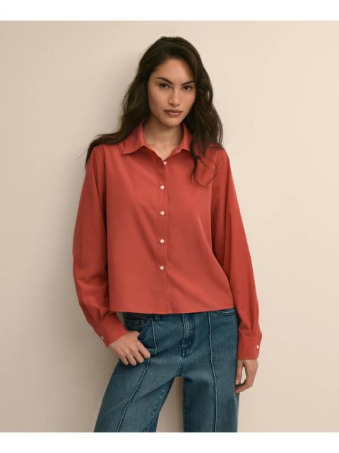 Brooks Brothers The Cropped Back-Pleat Shirt