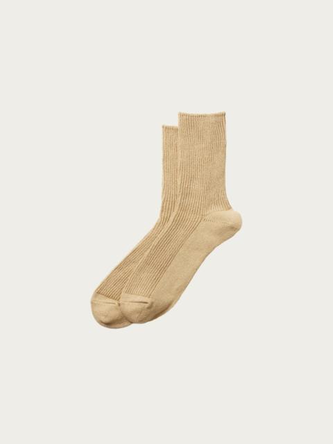 ROTOTO® Washi Rib Crew Socks - Beige