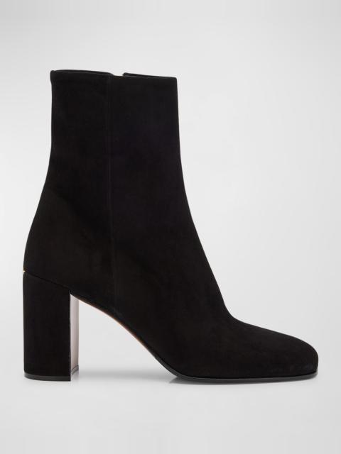 ショートブーツ・ブーティ SANTONI BLACK SUEDE MARTA ANKLE BOOTS Santoni Black Suede Marta Ankle Boots | italist | REVERSIBLE
