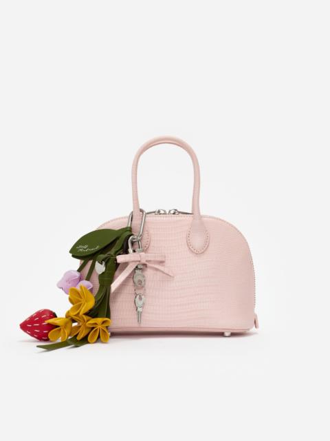self-portrait Lizard Leather Toast Pink Mini Bag