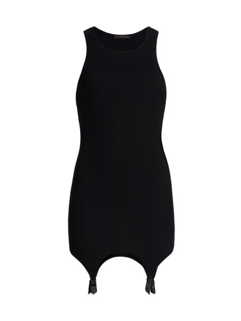 KIKI DE MONTPARNASSE Women's Le Boy Cotton Jersey Garter Tank Dress - Black