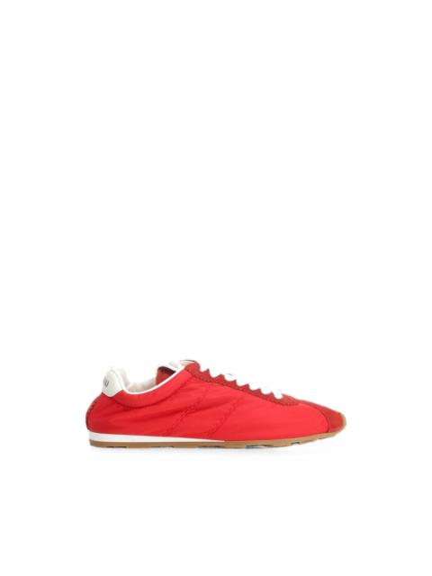 Miu Miu Plume technical fabric and suede sneakers