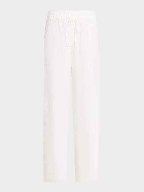 Vince Mid-Rise Cotton Drawstring Pants