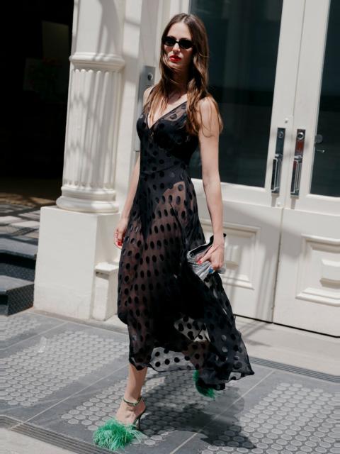 Fleur du Mal Silk Dot Gown