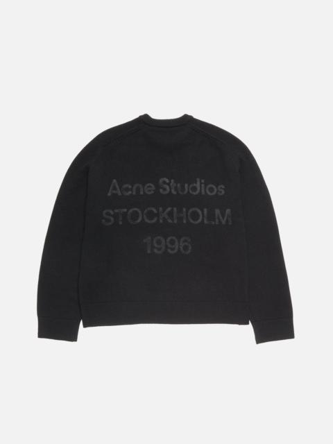 Acne Studios Wool logo jumper - Black/black