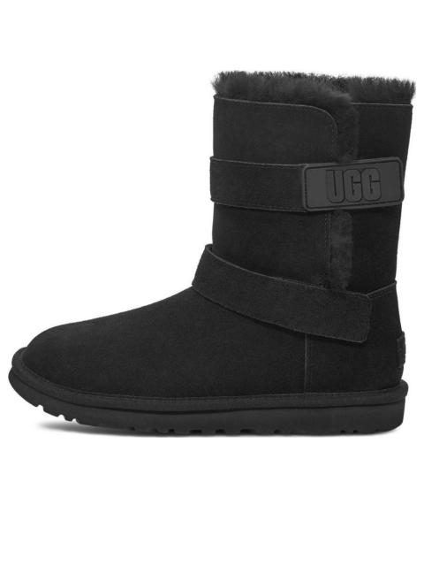 UGG (WMNS) UGG Bailey Graphic Logo Strap Boot 'Black' 1137074-BLK