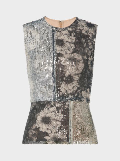 Maison Margiela Sequin Floral Top