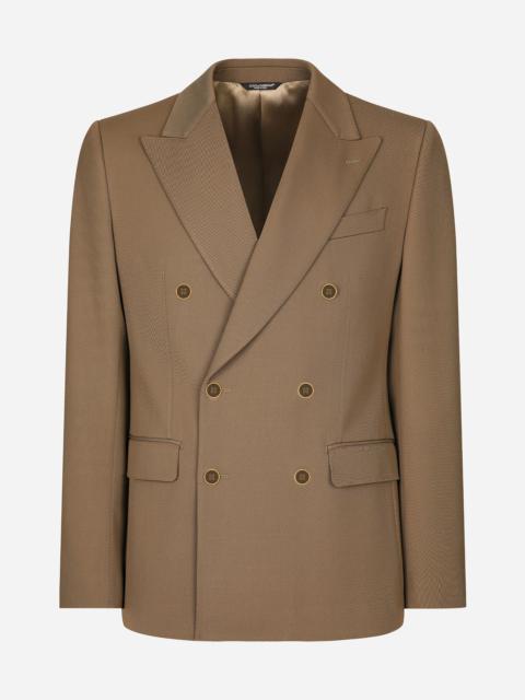 Dolce & Gabbana Double-breasted technical gabardine jacket
