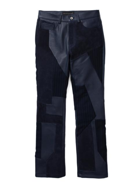 WHO DECIDES WAR FRAGMENTED LEATHER TROUSER