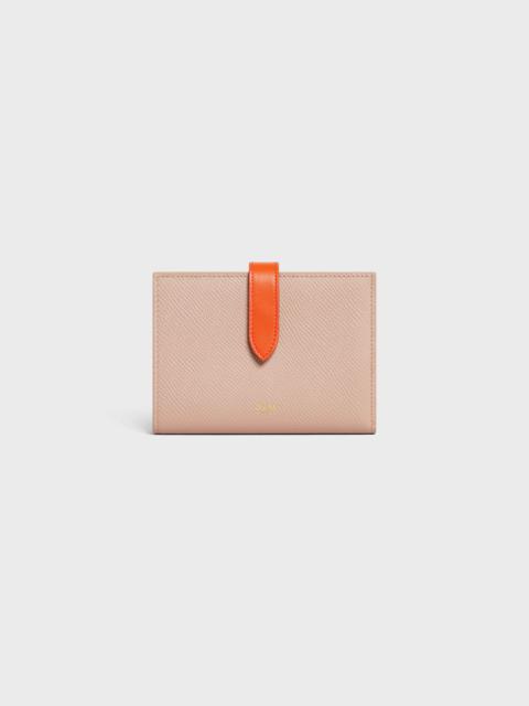 CELINE Medium strap wallet in Bicolour Grained Calfskin