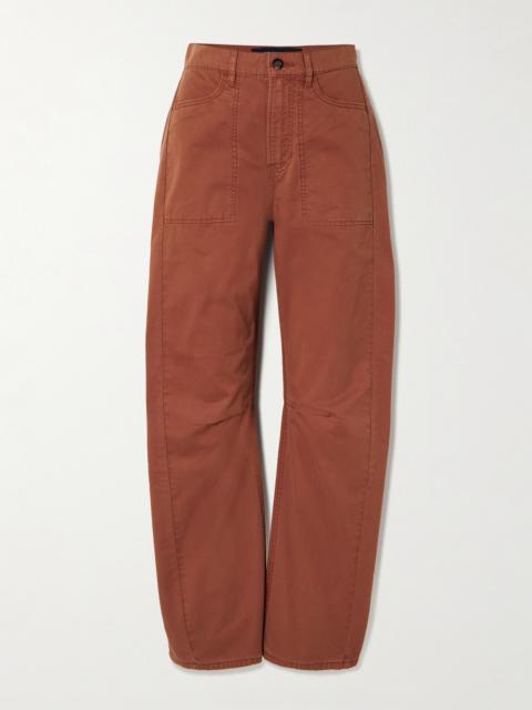 VERONICA BEARD Sloan Cotton-twill Barrel-leg Cargo Pants