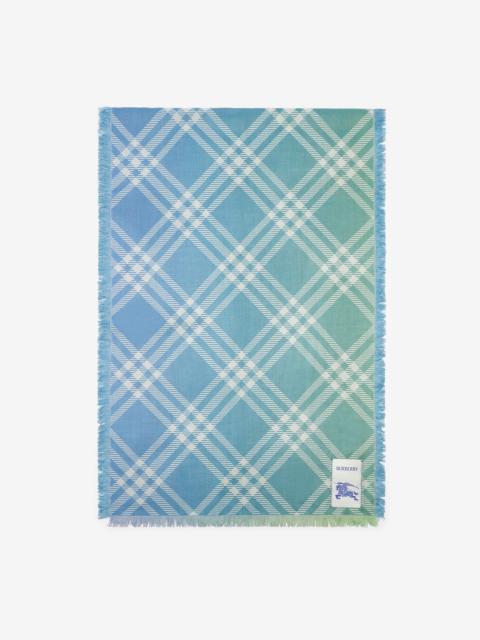 Burberry Gradient Check Wool Silk Scarf