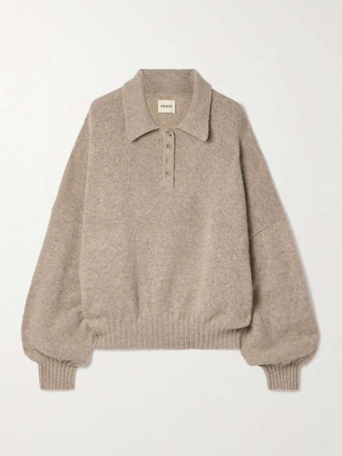 KHAITE Rene oversized cashmere polo sweater