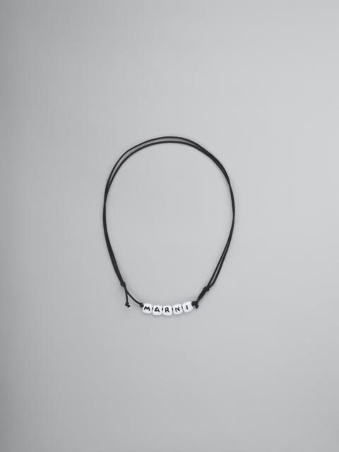 Marni WHITE LOGO NECKLACE