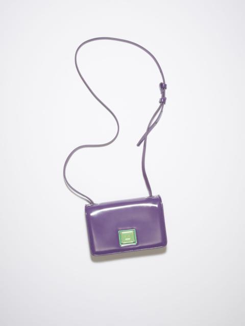 Acne Studios Mini crossbody Face bag - Purple/green