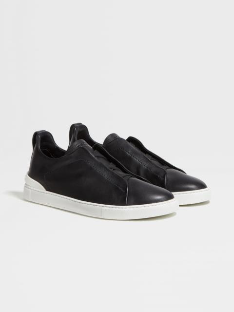 ZEGNA BLACK SECONDSKIN TRIPLE STITCH™ SNEAKERS