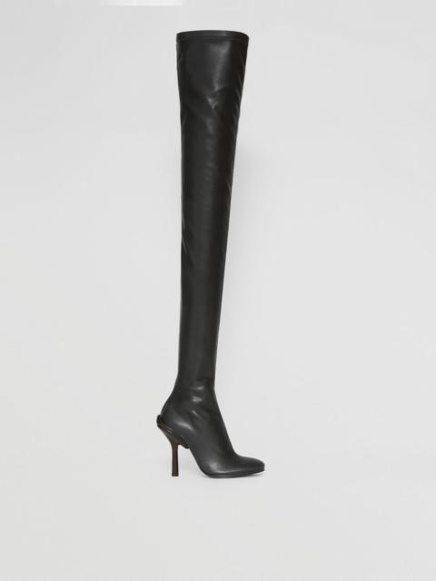 Burberry Faux Leather Over-the-knee Sock Boots