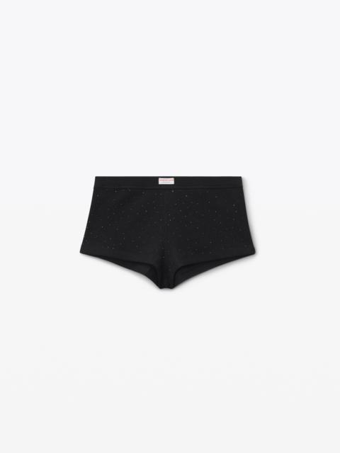 Alexander Wang Crystal Hotfix Short in Waffle Knit