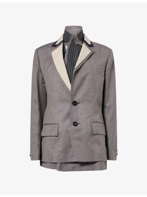 sacai Double-Layered Wool Blazer