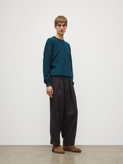 Johnstons of Elgin Fin Bottle Green Superfine Cashmere Jumper