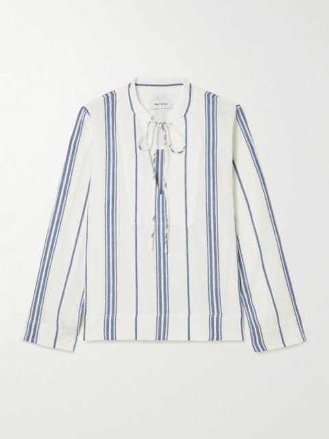 MATTEAU Fisherman Striped Cotton-blend Gauze Shirt