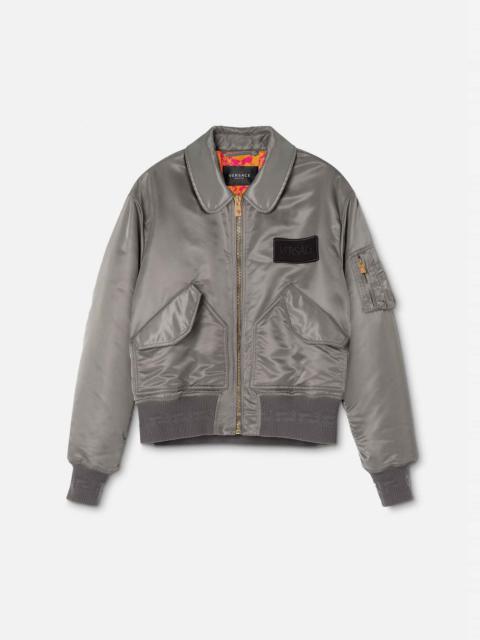 VERSACE Logo Patch Bomber Jacket