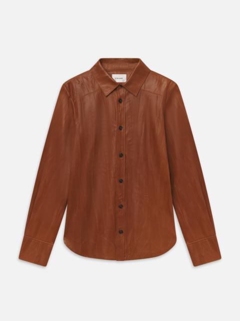 FRAME The Crinkled Leather Studio Shirt