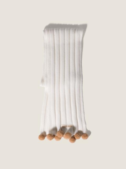 Miu Miu Wool and cashmere scarf