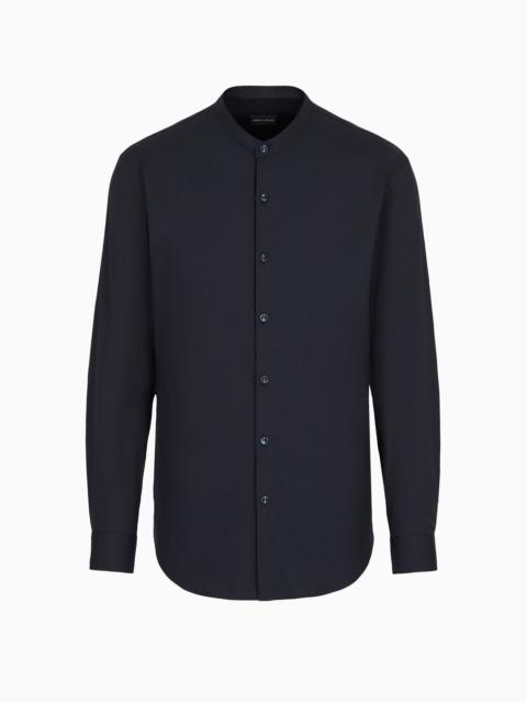 GIORGIO ARMANI Plain-knit stretch cotton Icon shirt