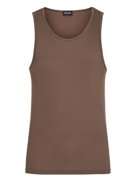 ZEGNA ribbed cotton-blend tank top