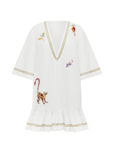 ALÉMAIS Camelia Embellished Mini Dress