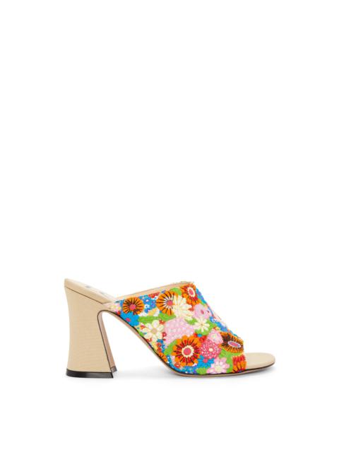 Loewe Calle open mule in embroidered canvas