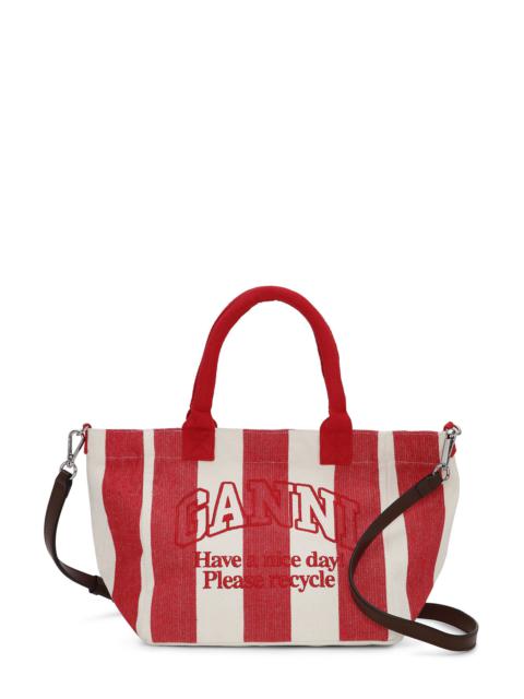 RED STRIPED SMALL SHOPPER