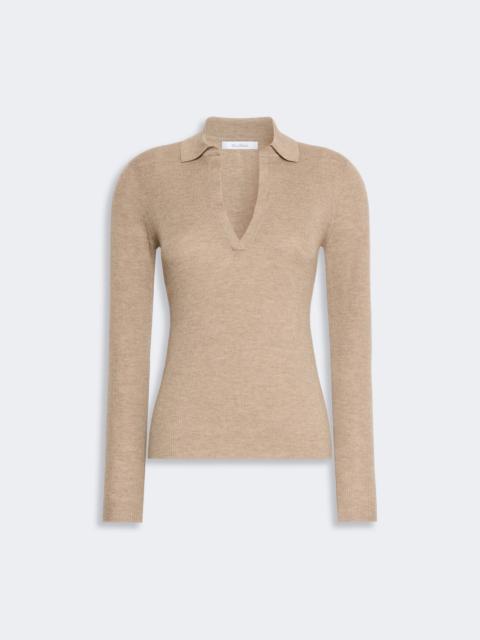 Max Mara ANGEL Cashmere yarn polo sweater - SAND