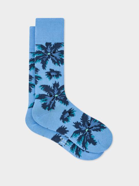 Blue 'Palmera' Socks