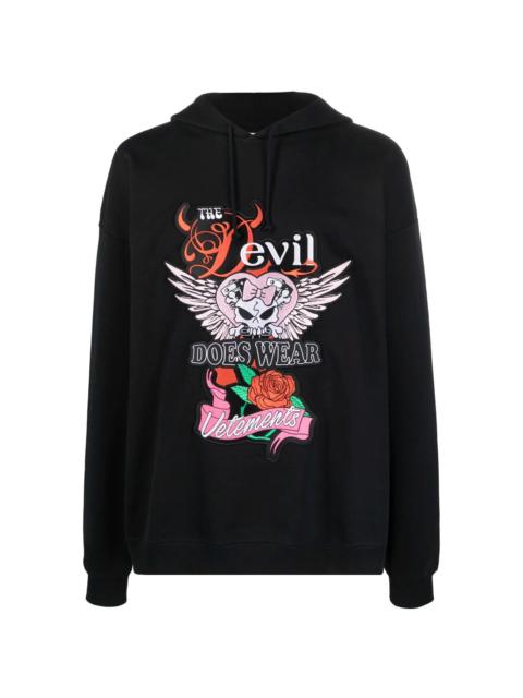 VETEMENTS graphic-patch hoodie