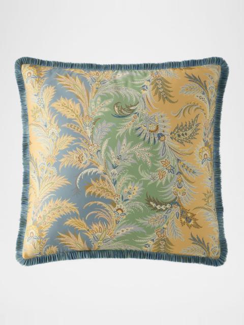 Etro Caladium Pillow with Fringe, 24" Square