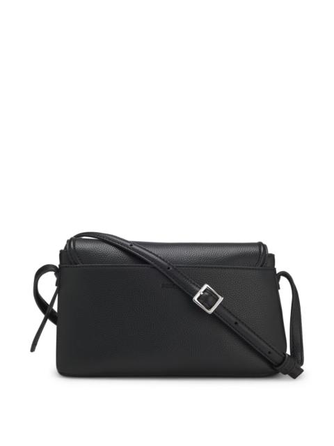 BOSS GRAINED FAUX-LEATHER CROSSBODY BAG WITH DOUBLE B MONOGRAM