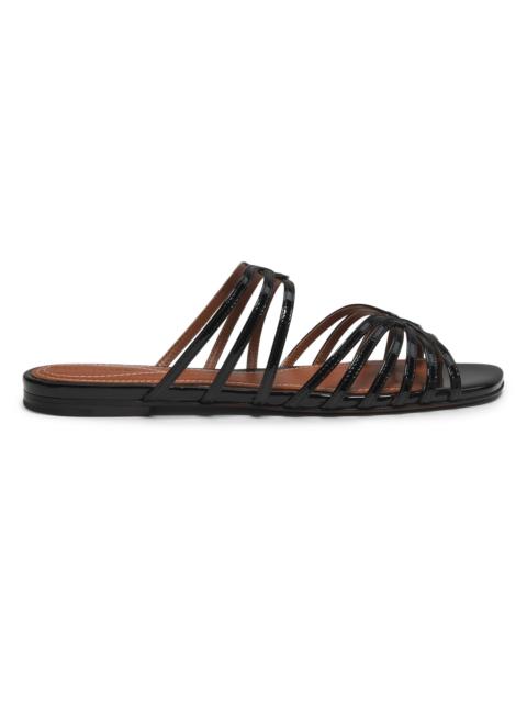 Zimmermann Women's Aura Patent Leather Slip-On Sandals - Black