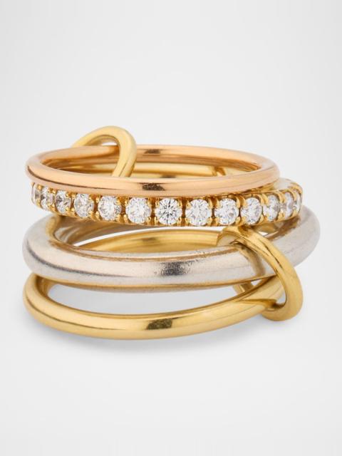 Spinelli Kilcollin Janssen MX 4-Linked Ring with Diamonds