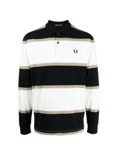 Fred Perry striped cotton polo shirt