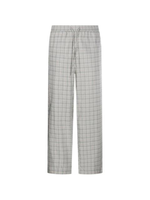 Dunst drawstring check trousers