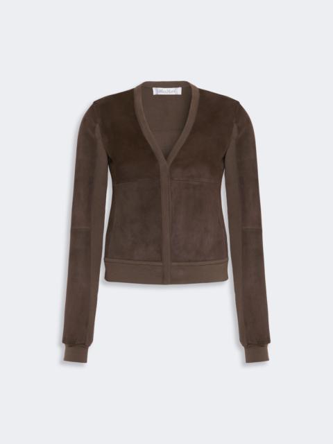 Max Mara OZIOSO Wool jersey cardigan - MUD