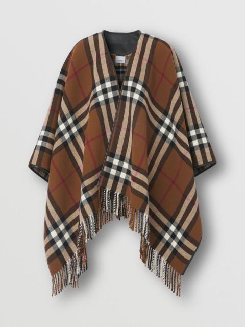 Burberry Reversible Check Wool Cape