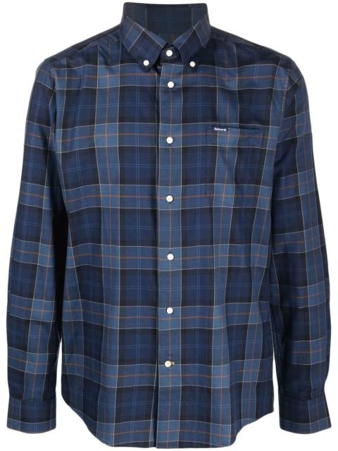 Barbour tartan-print button-up shirt