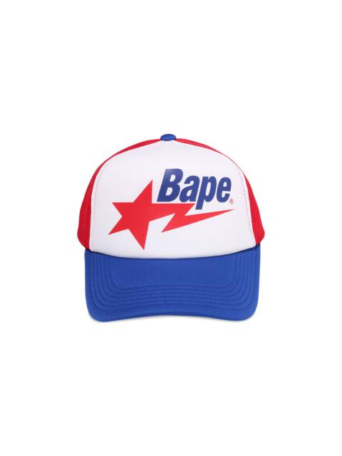A BATHING APE® BAPE Sta Mesh Cap 'Red/Navy'