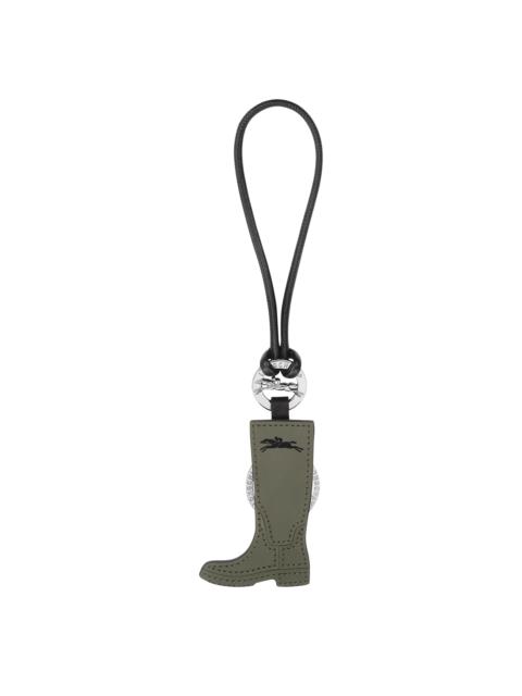 Longchamp Longcharm Keyring Khaki - Leather