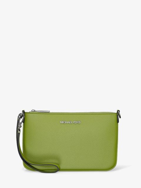 MICHAEL KORS Jet Set Small Pebbled Leather Convertible Wristlet